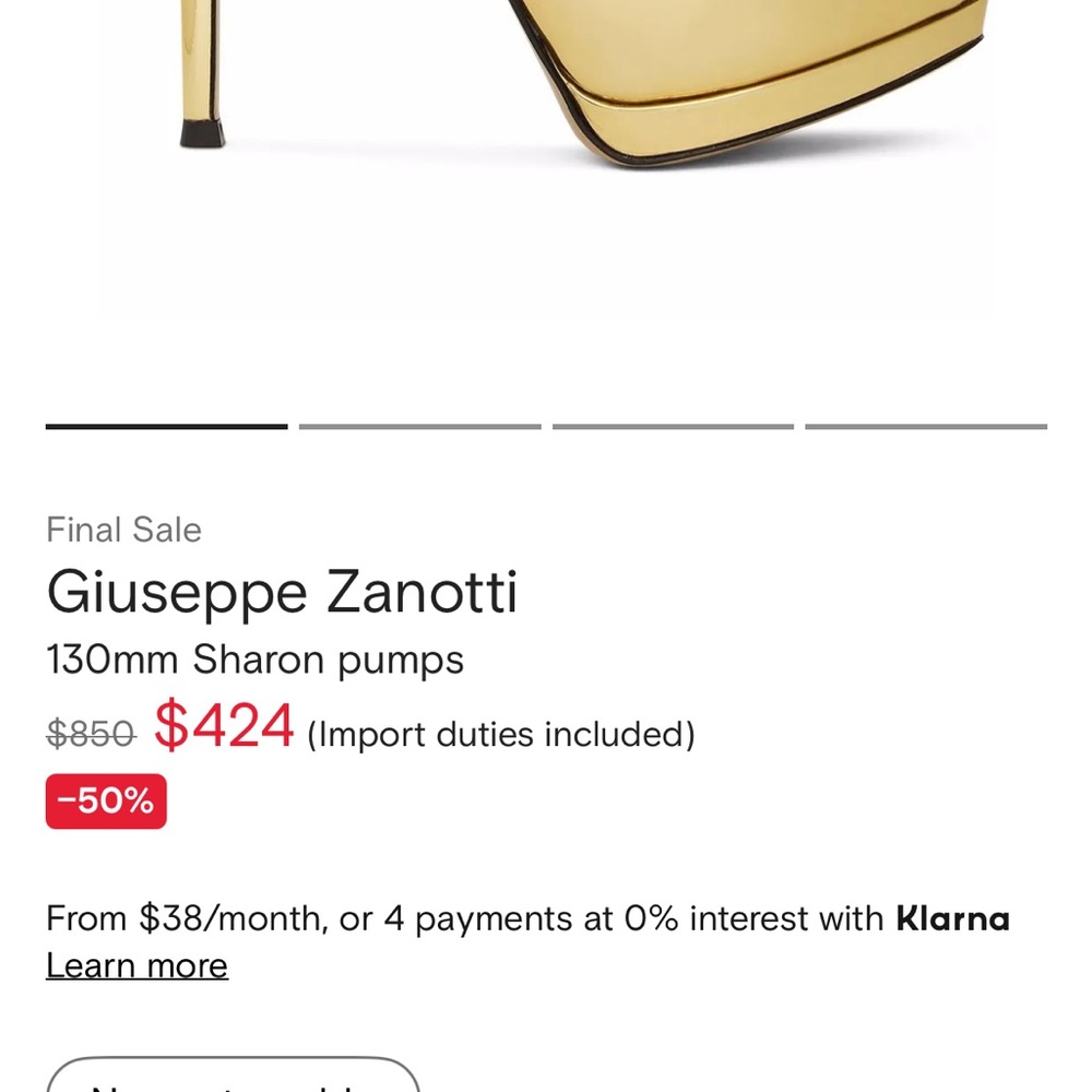 Giuseppe Zanotti Metallic Gold Heels - Picture 7 of 9